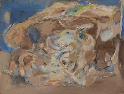 Tyeb Mehta (Artist), Trussed Bull, 1966, Painting