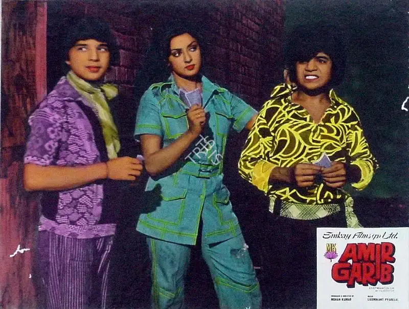K.H. Kapadia (Cinematographer), Amir Garib, 1974, Lobby Card