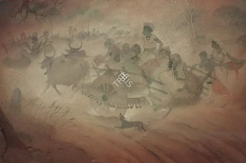 Badri Nath Arya (Artist), Mele se Wapsi, 1980, Painting