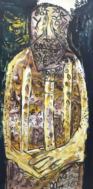 F.N. Souza (Artist), Untitled (Pope), 1961, Painting