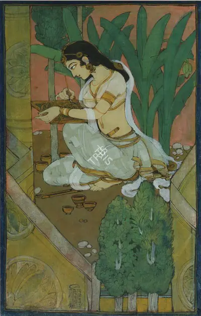 Ramgopal Vijaiwargiya (Artist), Untitled (Dhanashree), Painting