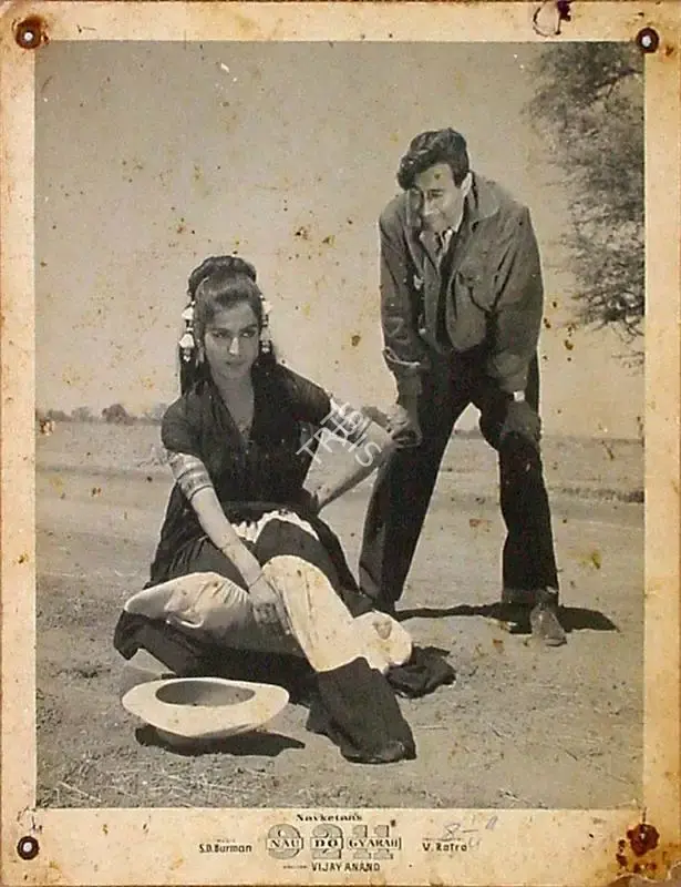 V. Ratra (Cinematographer), Nau Do Gyarah, 1957, Lobby Card