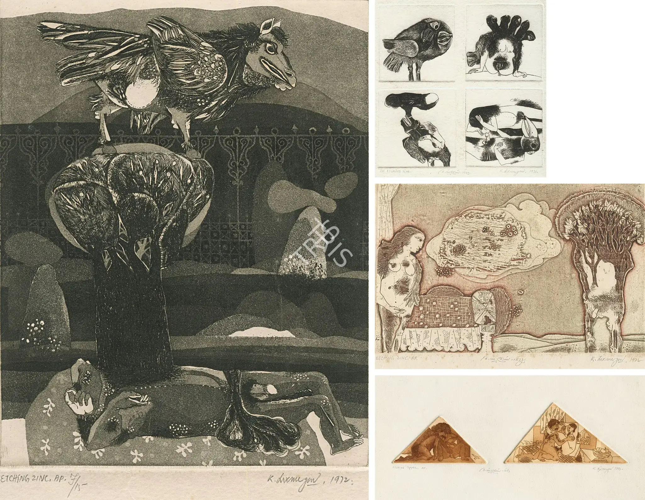K. Laxma Goud (Artist), Various, 1970, Graphic Art