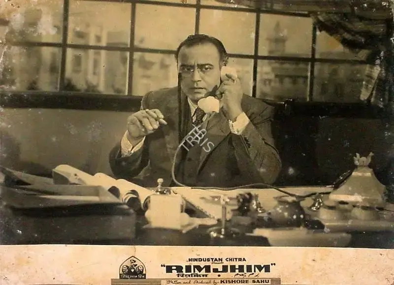 Kishore Sahu (Producer), Rimjhim, 1949, Lobby Card