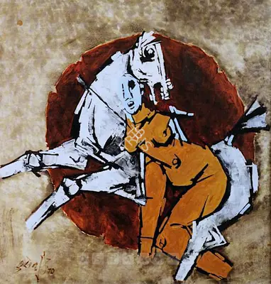M.F. Husain (Artist), Untitled, 1970, Painting