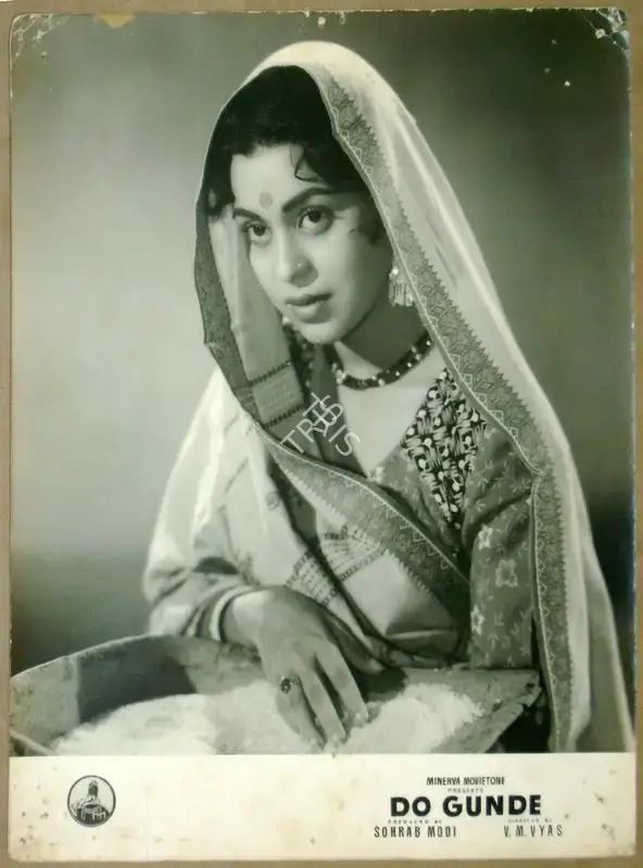 Sohrab Modi (Producer), Do Gunde, 1959, Lobby Card