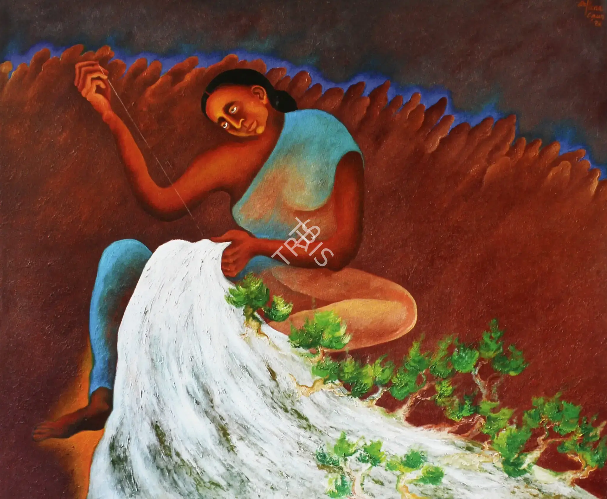 Arpana Caur (Artist), Prakriti, 1988, Painting