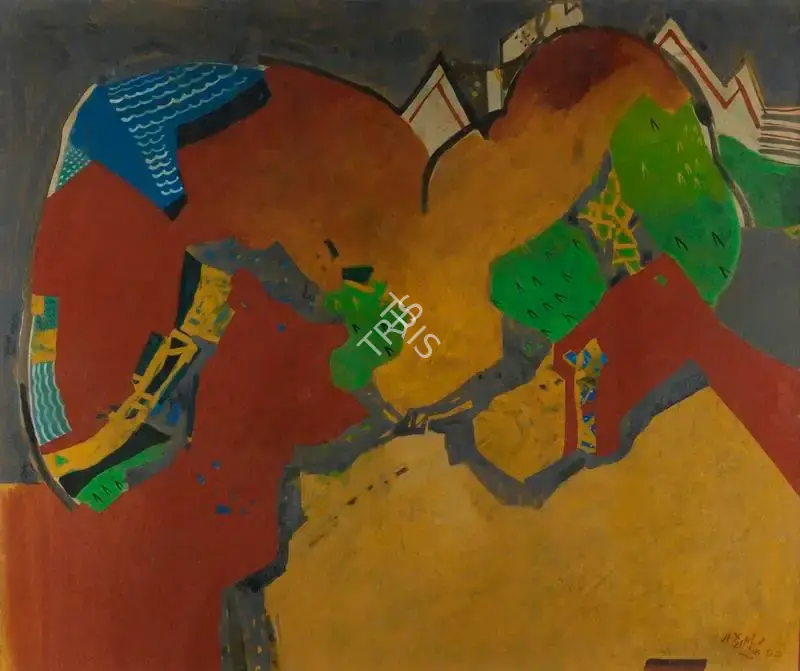 Ganesh Haloi (Artist), Untitled (Abstract Landscape), 2003, Painting