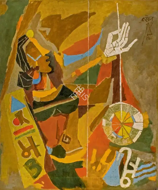 M.F. Husain (Artist), Untitled, 1966, Painting