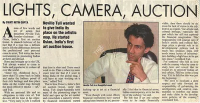 Swati Nitin Gupta (Reporter), LIGHTS, CAMERA, AUCTION, 2004, Newspaper Clipping