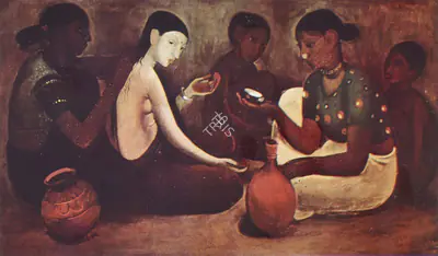 Amrita Sher-Gil (Artist), Brides Toilet, 1937, Painting