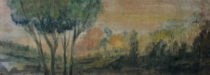Sailoz Mookherjea (Artist), Landscape, 1930, Painting