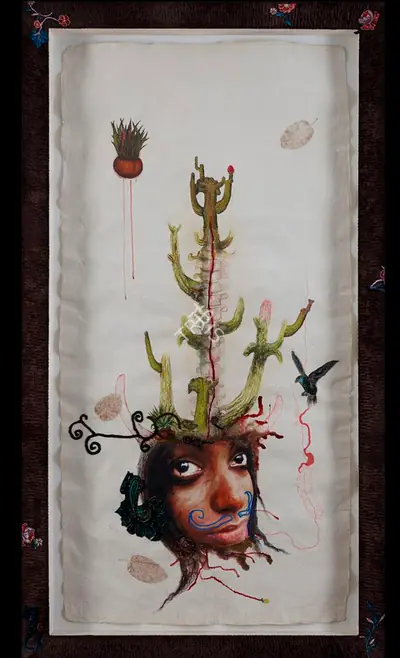Mithu Sen (Artist), Incapable of Being Noticed-II, 2007, Collage