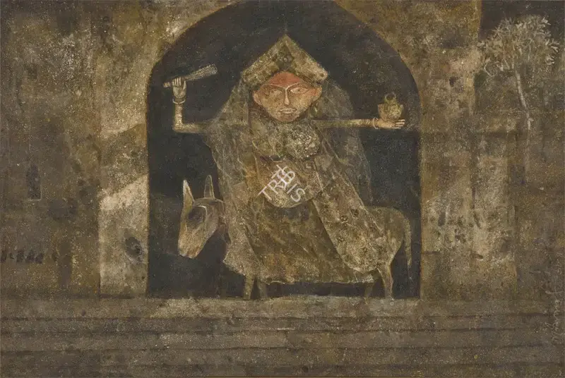 Ganesh Pyne (Artist), Devi, 1968, Painting