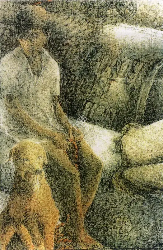 Navjot (Artist), Hope II (Detail Of Diptych), Painting