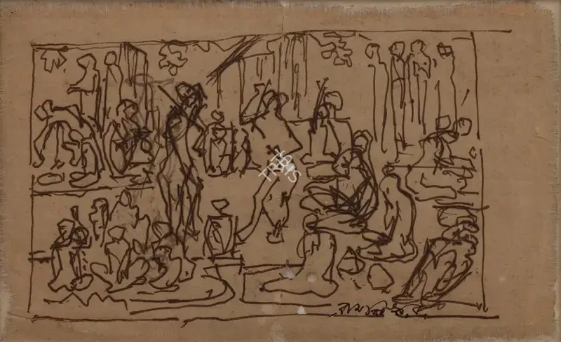 Ramkinkar Baij (Artist), Untitled, Drawing