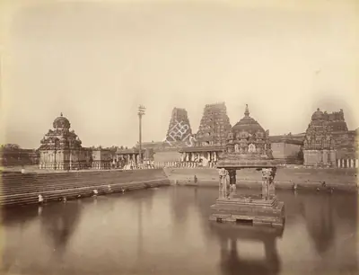 Studio Nicholas & Co. (Photographic Studio), Conjeeverum. General View from the tank, 1870, Antiquarian Photograph