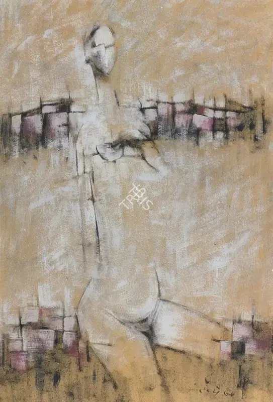 G.R. Santosh (Artist), Untitled (Nude), 1960, Painting