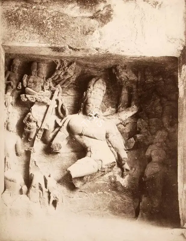 Studio Clifton & Co. (Photographic Studio), Elephanta Caves, Bombay, 1900, Antiquarian Photograph