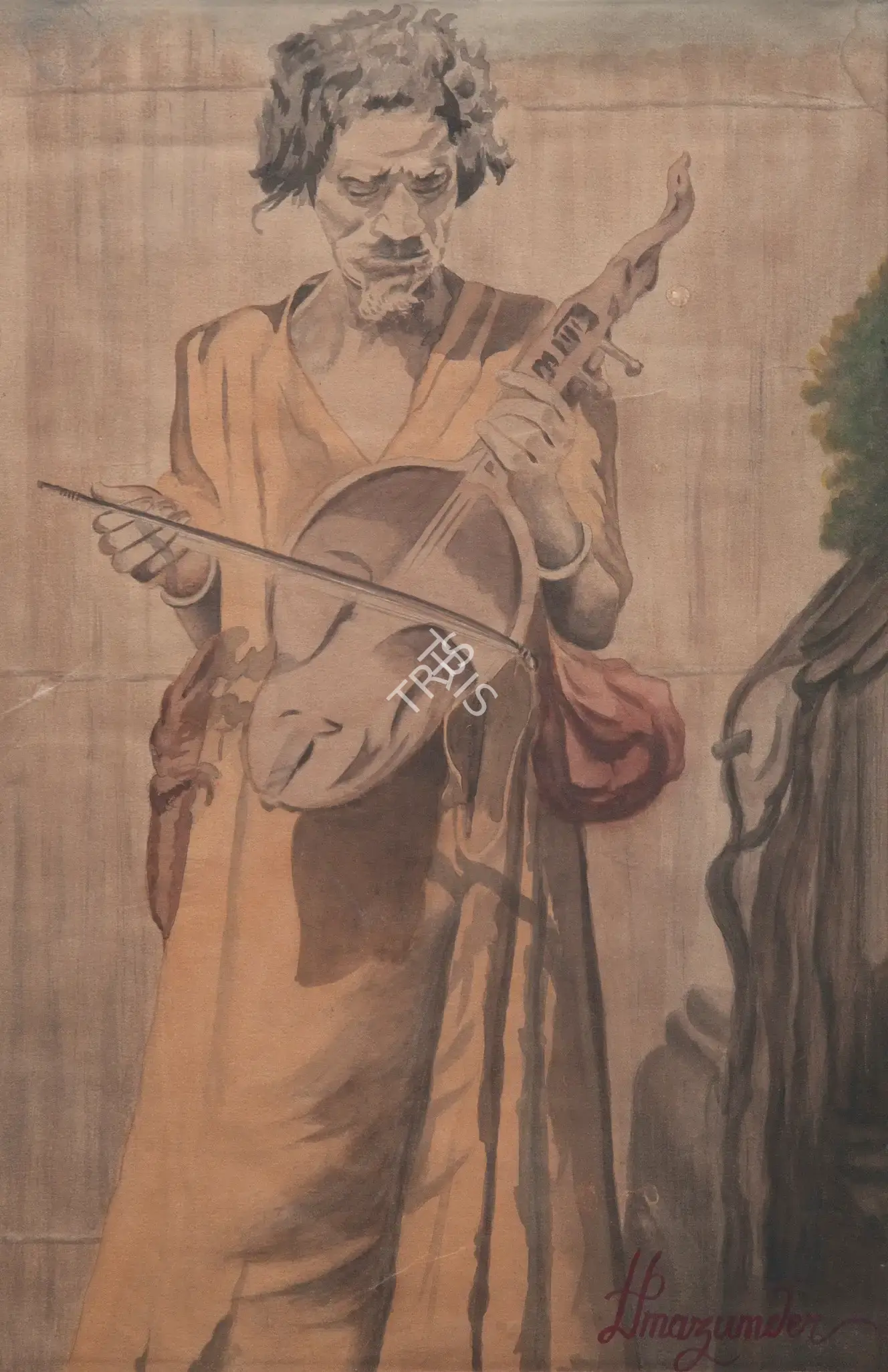 Hemendranath Mazumdar (Artist), Fakir, 1935, Painting