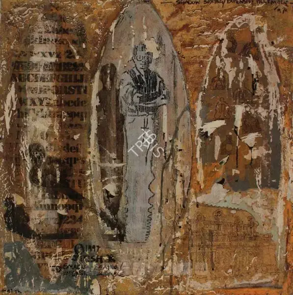 Jitish Kallat (Artist), Shadow Boxing/ Expensive Pilgrimage, 1997, Painting