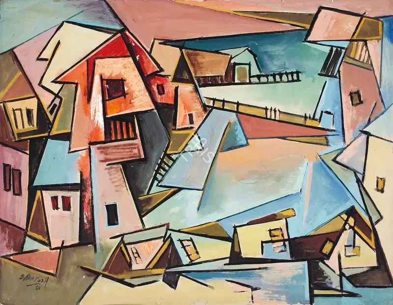 G.R. Santosh (Artist), Untitled (Kashmir), 1955, Painting