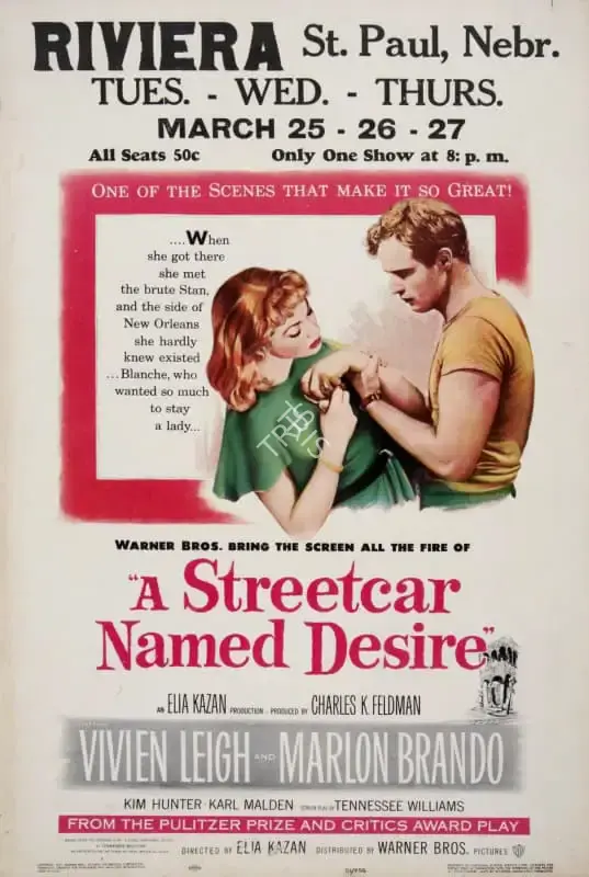 Charles K. Feldman (Producer), A Streetcar Named Desire, 1951, Lobby card