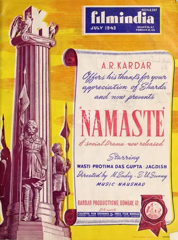 Baburao Patel (Editor), Filmindia, 1943, Magazine
