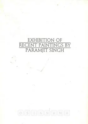 Paramjit Singh (Artist), Paramjit Singh, 1987, Solo Exhibition Invitation