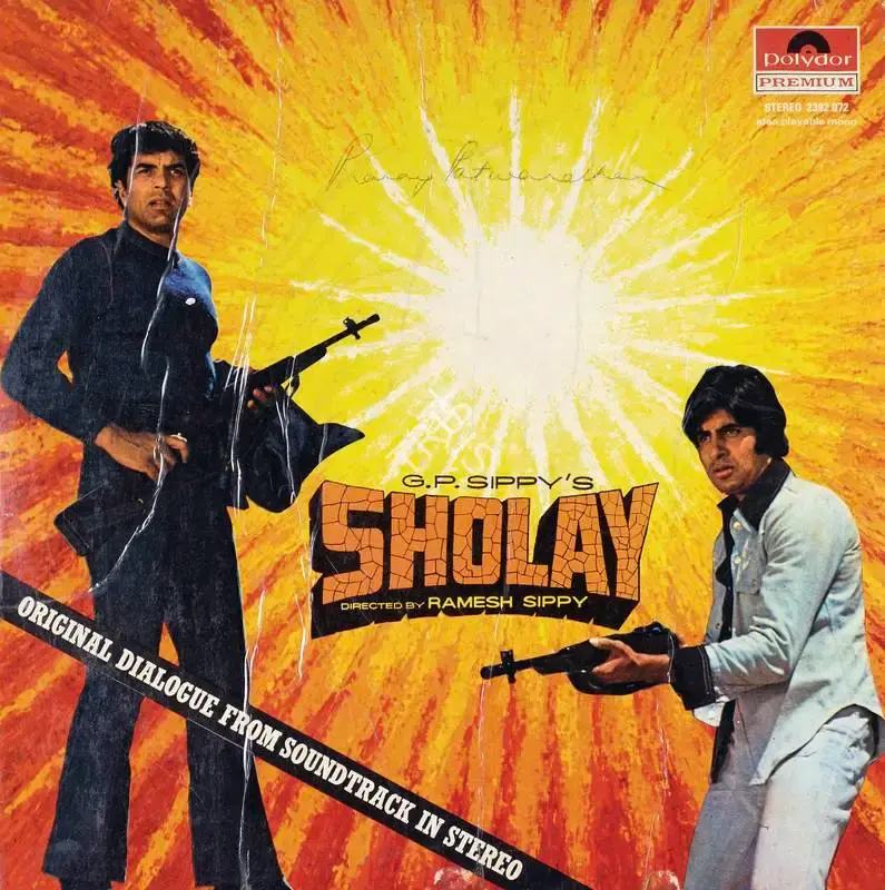G.P. Sippy (Producer), Sholay, 1975, Record Cover