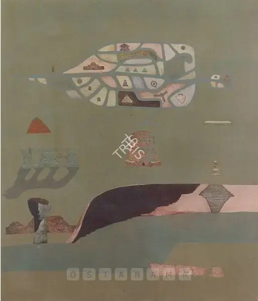 Barwe, Prabhakar (Artist). Ancient River, 1982 | Painting, Ch.NeY/17.09.03, 1982