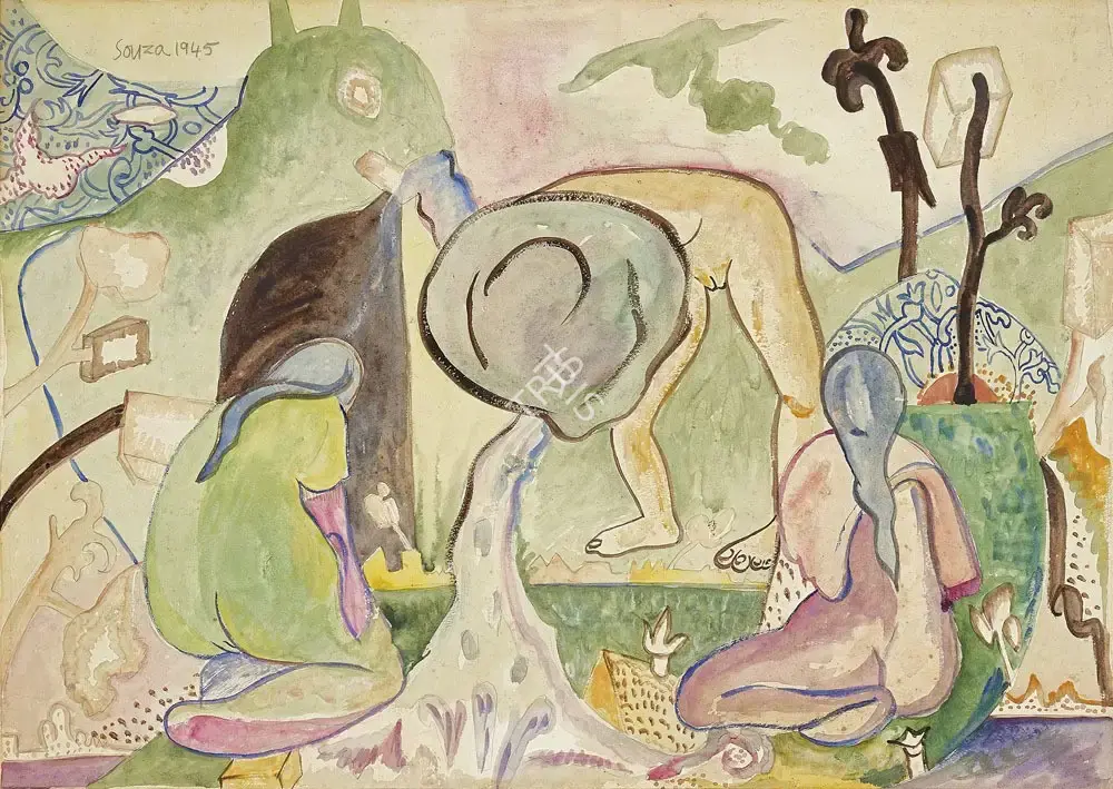 F.N. Souza (Artist), Untitled, 1945, Painting