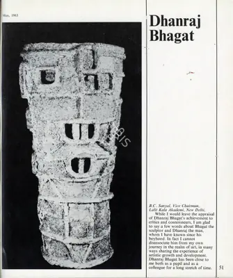 B.C. Sanyal (Text by), Dhanraj Bhagat, 1979, Essay
