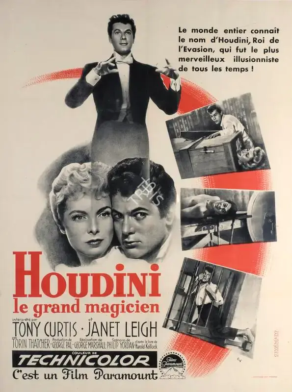 Harry Houdini (Magician), Houdini le grand magicien, Magic Publicity Art & Memorabilia
