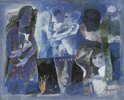 Arup Das (Artist), Untitled, 1997, Painting