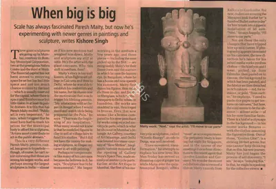 Kishore Singh (Reporter), When Big is Big, 2009, Newspaper Clipping