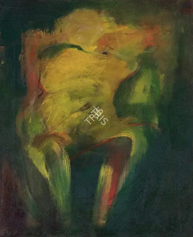 Krishen Khanna (Artist), Untitled (Watermelon Eater), 1966, Painting