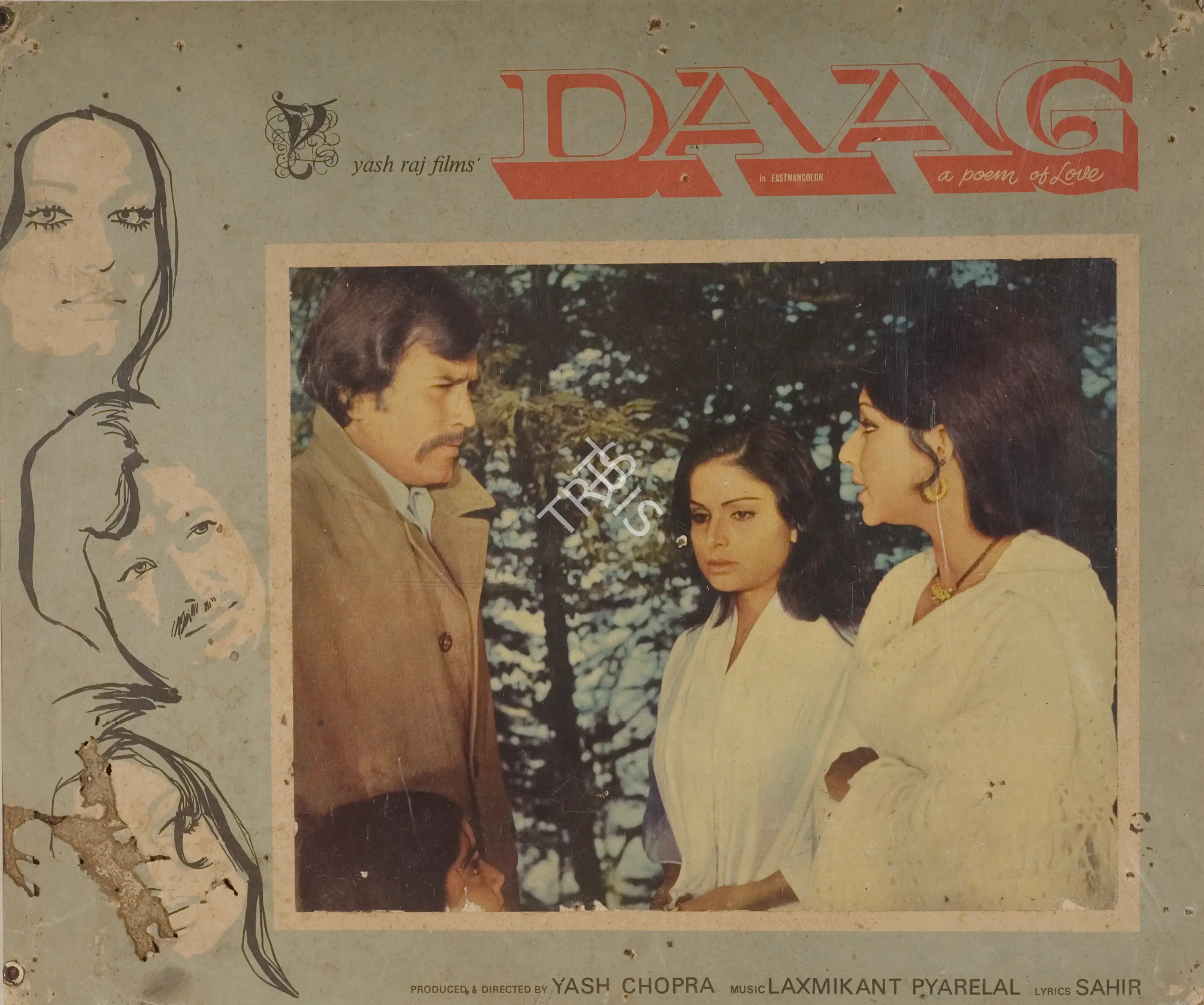 Kay Gee (Cinematographer), Daag, 1973, Photographic Still Mounted on Lobby Card