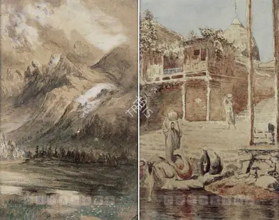 Abalal Rahiman (Artist), Kashmir Landscape, 1921, Painting