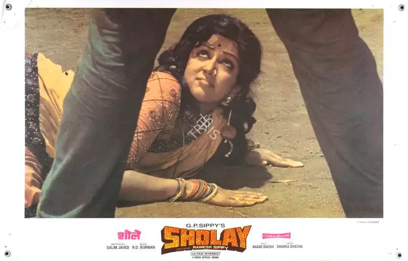 Dwarka Divecha (Cinematographer), Sholay, 1975, Lobby Card