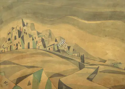 Tagore, Gaganendranath (Artist). Untitled, c.1924-1925 | Painting, 2023 · DeRivaz & Ives