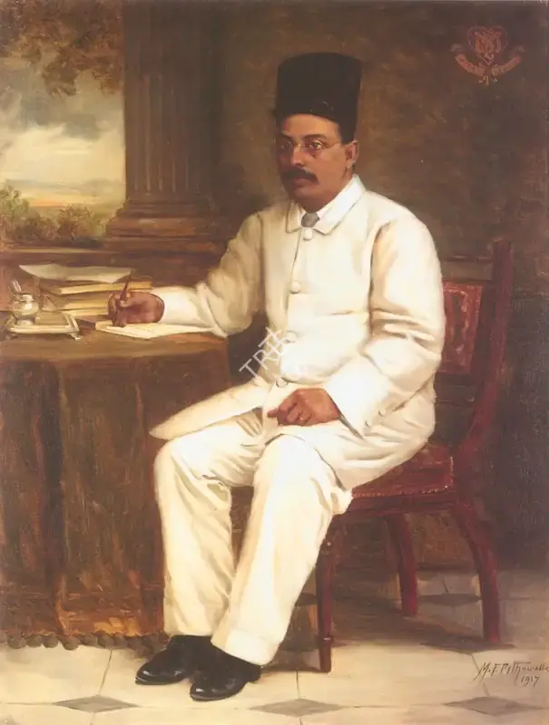 M.F. Pithawala (Artist), Parsi Gentleman, 1917, Painting