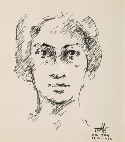 V.S. Gaitonde (Artist), Untitled, 1974, Drawing