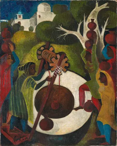 A.A. Raiba (Artist), The Well, Painting