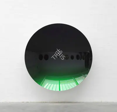 Anish Kapoor (Artist), Mirror (Organic Green to Dark Purple), 2016, Installation