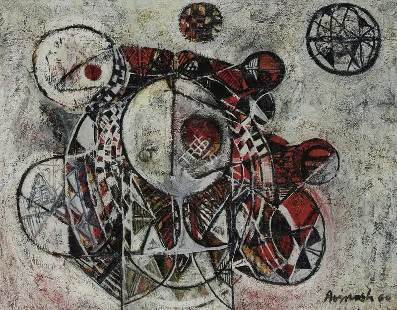Avinash Chandra (Artist), Symbols, 1960, Painting