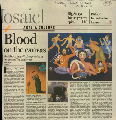 Brinda Suri (Reporter), Blood on the Canvas, 2005, Newspaper Clipping