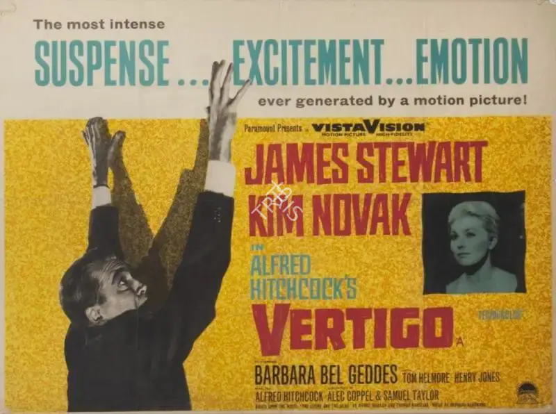 Alfred Hitchcock (Producer), Vertigo (1958), 1958, Lobby Card