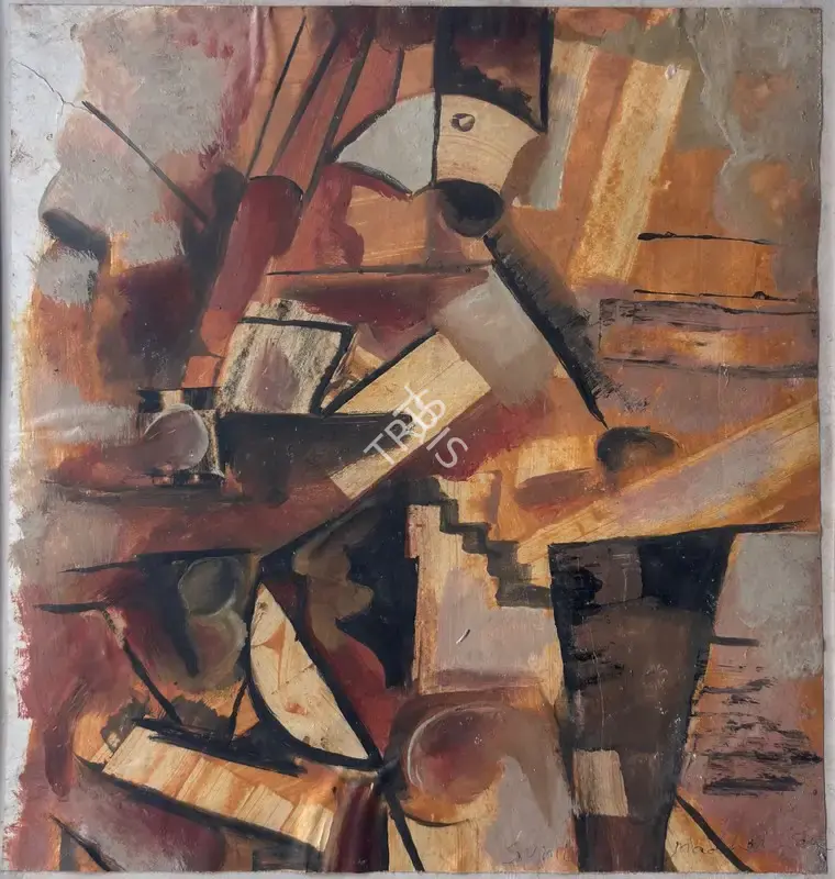 Sen, Sunil Madhav (Artist). Untitled (Composition), n.d. | Painting, Pr.Mum/15.07.25, 2025 · Prinseps