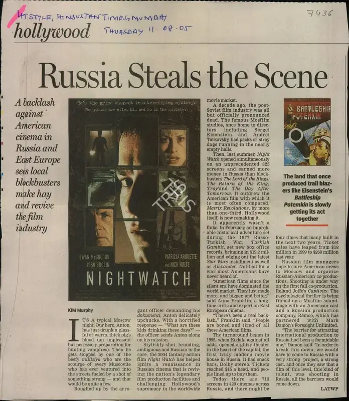 Kim Murphy (Reporter), Russia Steals the Scene, 2005, Newspaper Clipping